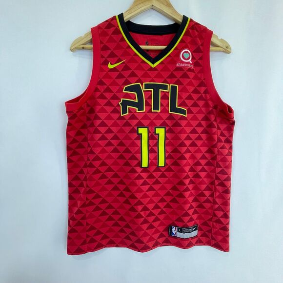 Trae Young Jersey Nike Authentic-Rare sharecare patch | Youth Large (14/16) - Picture 1 of 8